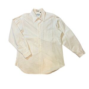 Gitman Bros Vintage Cream Button Down Shirt Men’s Medium USA Made office dress